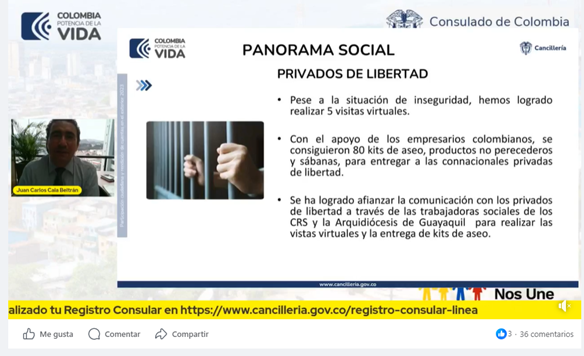 Participación ciudadana y rendición de cuentas en el exterior 2023 del Consulado de Colombia en Guayaquil - Ecuador