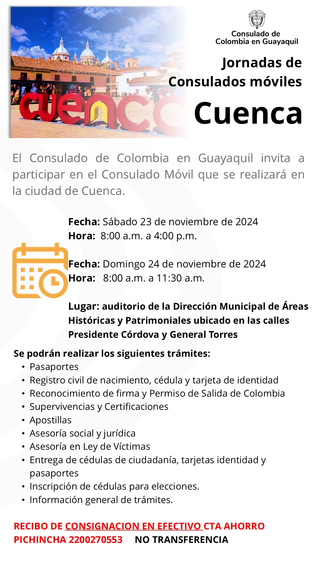 Consulado Móvil en Cuenca 2024