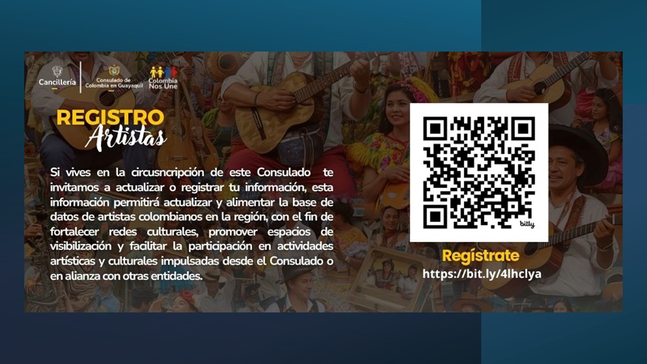 Haz parte de la Red de Artistas Colombianos en Guayaquil