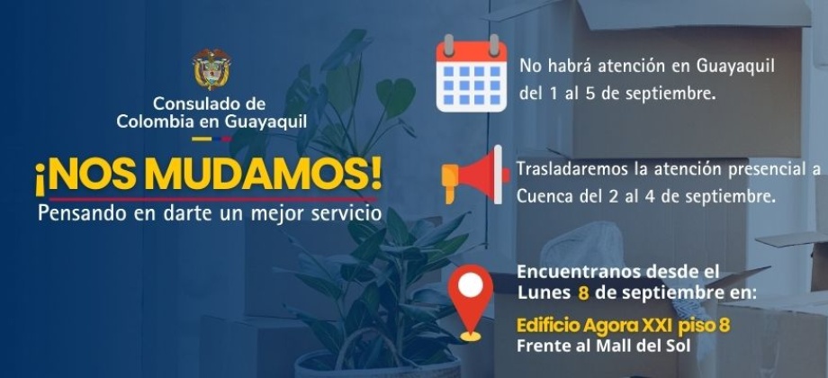 Consulado de Colombia en Guayaquil se trasladará a un nuevo lugar